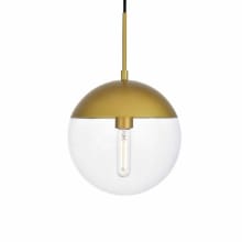 Eclipse Single Light 10" Wide Pendant with Clear Glass