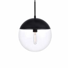 Eclipse Single Light 12" Wide Pendant with Clear Glass