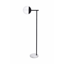 Eclipse Single Light 51" Tall Buffet Floor Lamp with Clear Glass