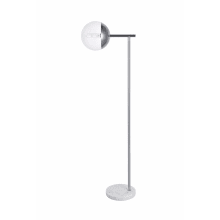 Eclipse Single Light 51" Tall Buffet Floor Lamp with Clear Glass