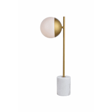 Eclipse Single Light 22" Tall Buffet Table Lamp with Frosted Glass