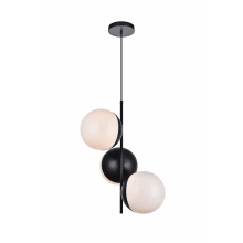 Eclipse 3 Light 18" Wide Pendant with Frosted Glass