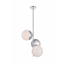 Eclipse 3 Light 18" Wide Pendant with Frosted Glass