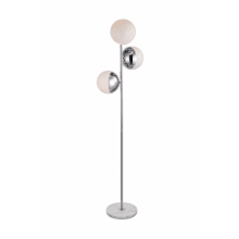 Eclipse 3 Light 66" Tall Tree Floor Lamp with Frosted Glass