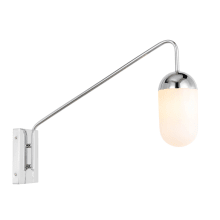 Kace Single Light 18" Tall Wall Sconce with Frosted Glass