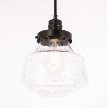 Lyle Single Light 8" Wide Mini Pendant with Seedy Glass