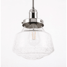 Lyle Single Light 8" Wide Mini Pendant with Seedy Glass