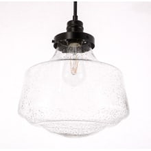 Lyle Single Light 11" Wide Pendant with Seedy Glass