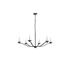 Trey 6 Light 42" Wide Taper Candle Style Chandelier
