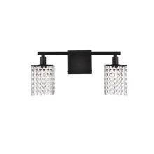 Phineas 2 Light 18" Wide Bathroom Vanity Light with Clear Royal Cut Crystals