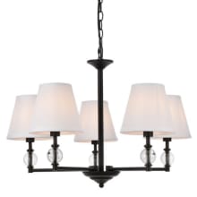 Bethany 5 Light 28" Wide Crystal Chandelier with Clear Crystal Accents
