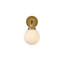 Hanson 12" Tall Bathroom Sconce with Frosted Glass Shade
