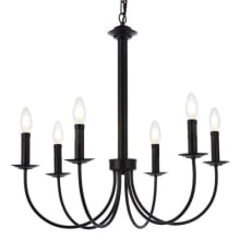 Brielle 6 Light 26" Wide Taper Candle Style Chandelier
