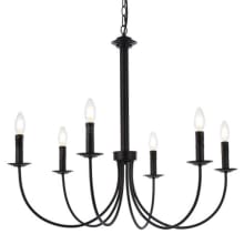 Brielle 6 Light 32" Wide Taper Candle Style Chandelier