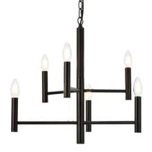 Carmella 6 Light 22" Wide Taper Candle Style Chandelier