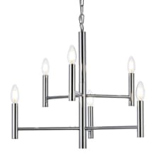 Carmella 6 Light 22" Wide Taper Candle Style Chandelier