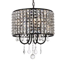 Elise 4 Light 14" Wide Crystal Pendant with Clear Royal Cut Crystals