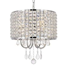 Elise 4 Light 14" Wide Crystal Pendant with Clear Royal Cut Crystals