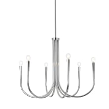 Layne 6 Light 30" Wide Taper Candle Style Chandelier