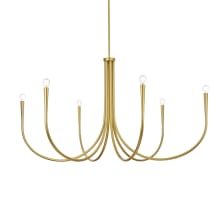 Layne 6 Light 50" Wide Taper Candle Style Chandelier