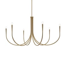 Layne 6 Light 55" Wide Taper Candle Style Chandelier