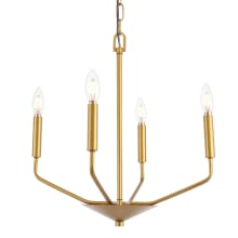Enzo 4 Light 18" Wide Taper Candle Chandelier