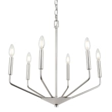 Enzo 6 Light 22" Wide Taper Candle Chandelier