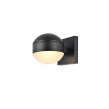 Raine 5" Tall LED Outdoor Wall Sconce - with Bowl Shade and Rounded Top