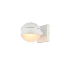 Raine 5" Tall LED Outdoor Wall Sconce - with Bowl Shade and Rounded Top
