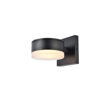 Raine 5" Tall LED Outdoor Wall Sconce - with Cylinder Shade