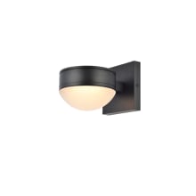 Raine 5" Tall LED Outdoor Wall Sconce - with Bowl Shade