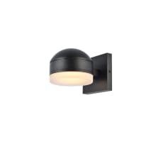 Raine 5" Tall LED Outdoor Wall Sconce - with Cylinder Shade