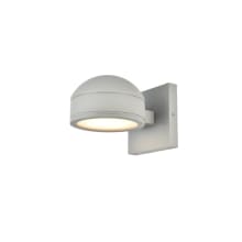 Raine 5" Tall LED Outdoor Wall Sconce - with Disk Shade and Rounded Top