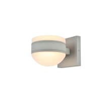 Raine 5" Tall LED Outdoor Wall Sconce - with Bowl and Cylinder Shades