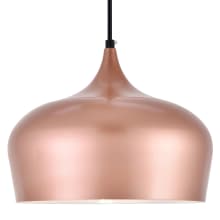 Nora 12" Wide Pendant with an Aluminum Shade