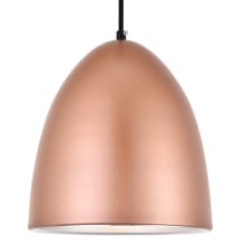 Circa 10" Wide Pendant with an Aluminum Shade