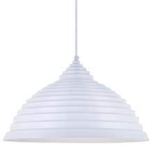 Circa 9-1/2" High Pendant with an Aluminum Shade