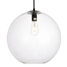 Placido Single Light 15-11/16" Wide Pendant with a Glass Shade
