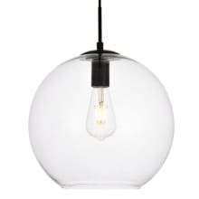 Placido Single Light 11-13/16" Wide Pendant with a Glass Shade