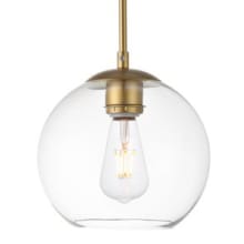 Baxter 8" Wide Plug-In Mini Pendant with Clear Glass Shade