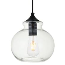 Destry 8" Wide Plug-In Mini Pendant with Clear Glass Shade