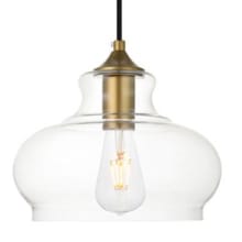 Destry 9" Wide Plug-InMini Pendant with Clear Glass Shade