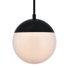 Eclipse 8" Wide Plug-InMini Pendant with Frosted Glass Shade