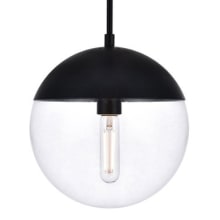 Eclipse 10" Wide Plug-InMini Pendant with Clear Glass Shade