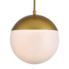 Eclipse 10" Wide Plug-InMini Pendant with Frosted Glass Shade
