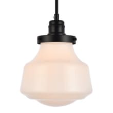 Lye 8" Wide Plug-In Mini Pendant with Frosted Glass Shade