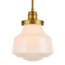 Lye 8" Wide Plug-In Mini Pendant with Frosted Glass Shade