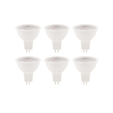 Pack of (6) 6 Watt Dimmable MR16 GU5.3 LED Bulbs- 500 Lumens, 3000K, and 80CRI