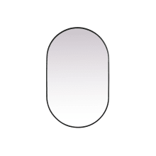 Asha 48" x 30" Oval Flat Iron and Medium Density Fiberboard (MDF) Accent Mirror