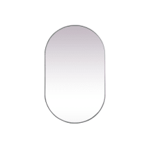 Asha 48" x 30" Oval Flat Iron and Medium Density Fiberboard (MDF) Accent Mirror